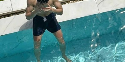 187cm健身硬汉型男，黑皮大长腿发育的太好了...