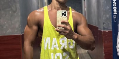 会弹动的爆筋壮胸肌 黑皮荷尔蒙诱惑 猛爷们一枚