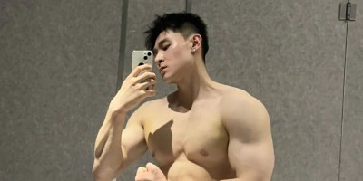 185游泳教练猛1打桩机S，八块腹肌健壮身材持久力爆棚.....