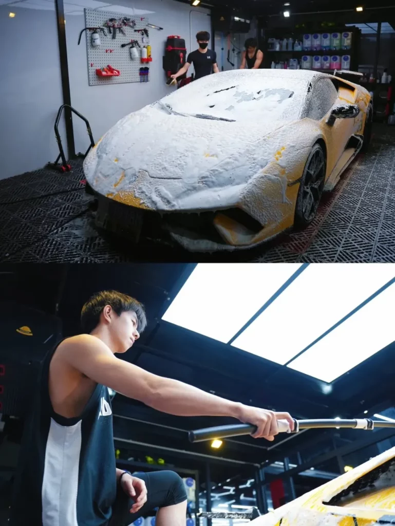 全是腹肌体育生的洗车店，你要光临吗？