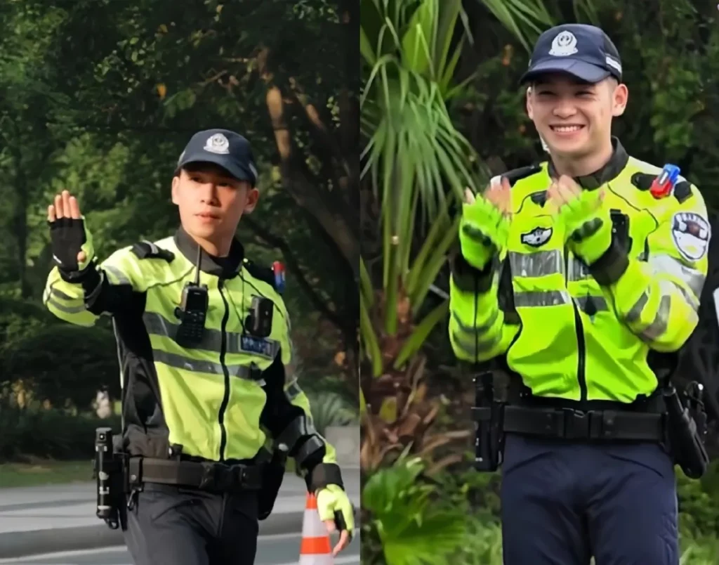 自贡这枚交警太帅火了！治愈系笑容配上大长腿谁不心动？