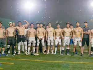 上海橄榄球队的壮硕肌肉队员，冲击力太强了-潮男潮北