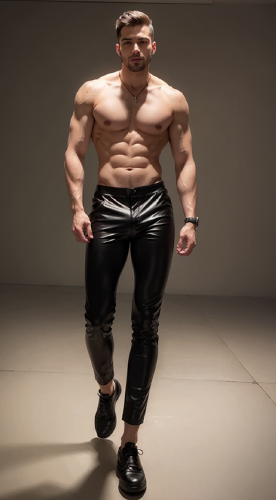 AI 绘画 腹肌男神图集分享 Black