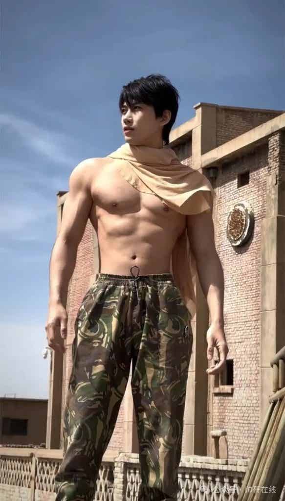 身材超顶的网红肌肉帅哥，颜高条顺也太帅了！