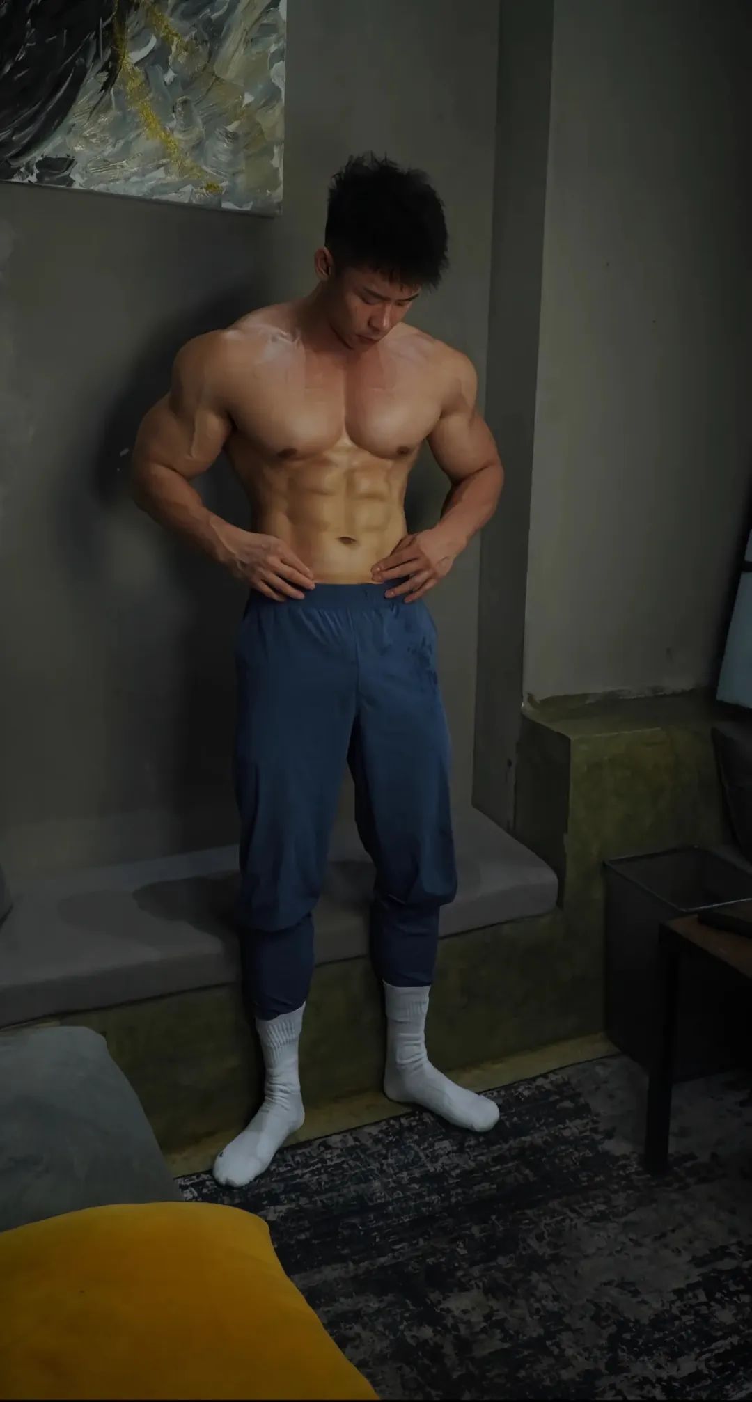 重庆肌肉男，被偷摸着采访录屏了！！！
