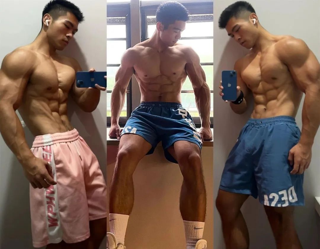 黑皮体育生八块腹肌太硬，老阿姨不淡定了！