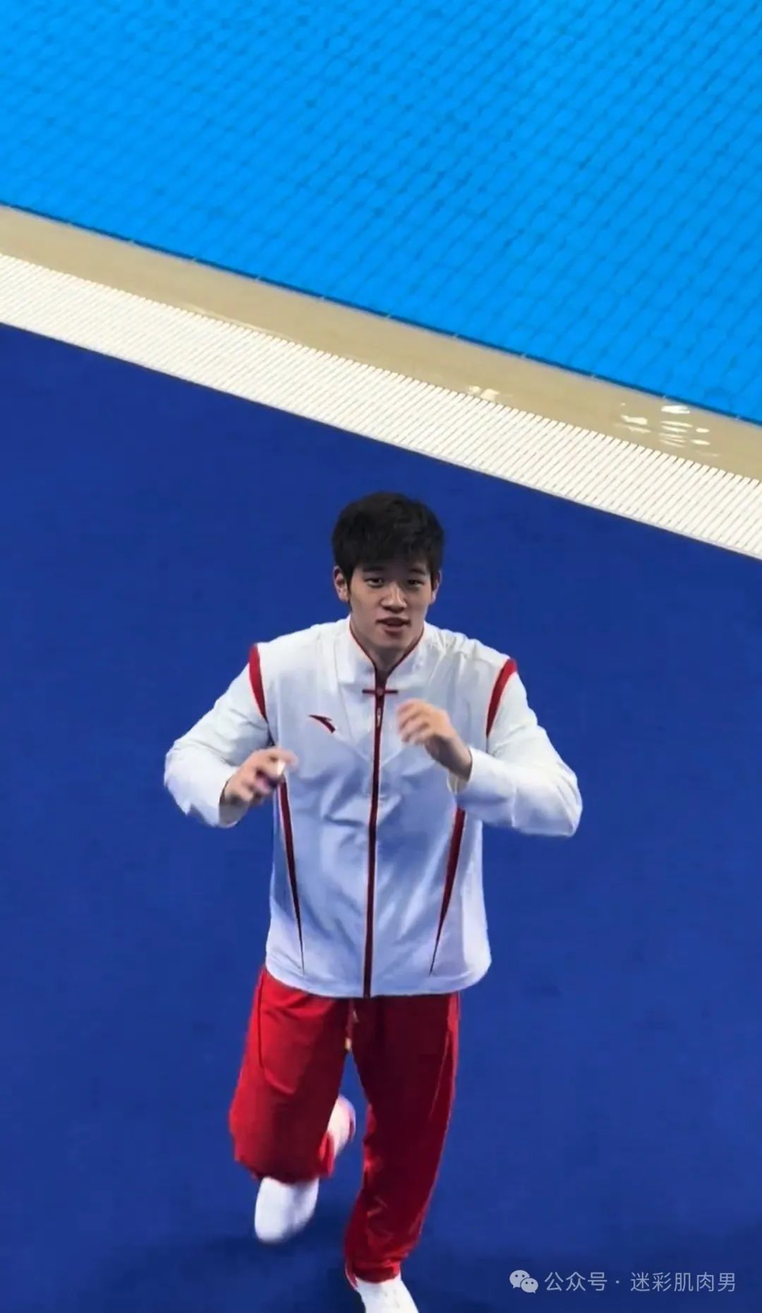  潘展乐比赛被队友背后抱着摸胸？这也太幸福了吧！