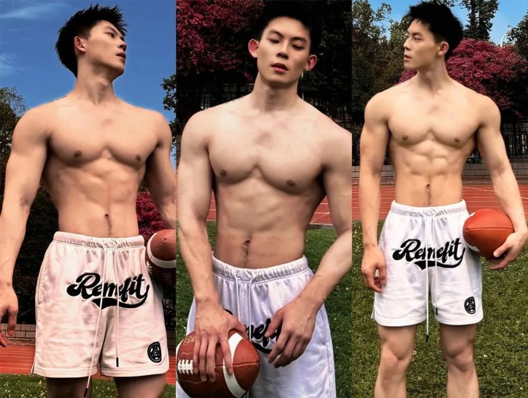 成都街头性感腹毛体育生，大肌男悬念拉满了！