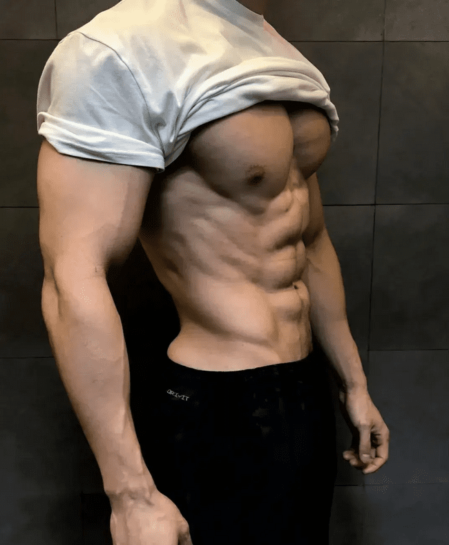 威武雄壮肌肉男，腹肌刚毅完美男人！