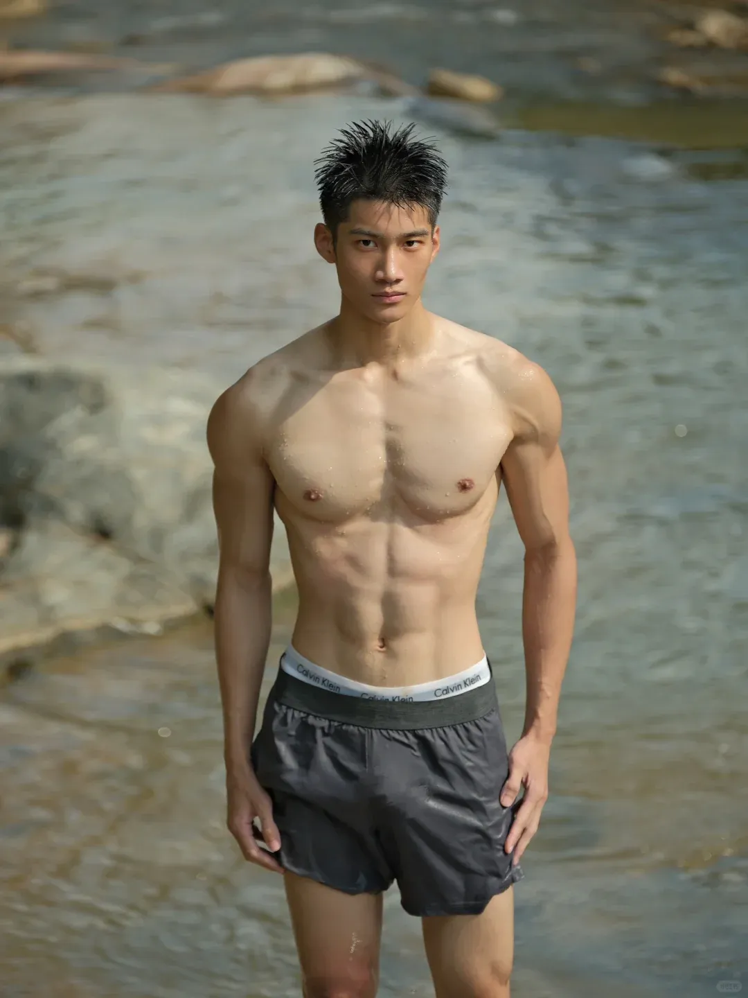 操场 184cm 运动长腿男湿透脱啦，大鼻梁太性感了！
