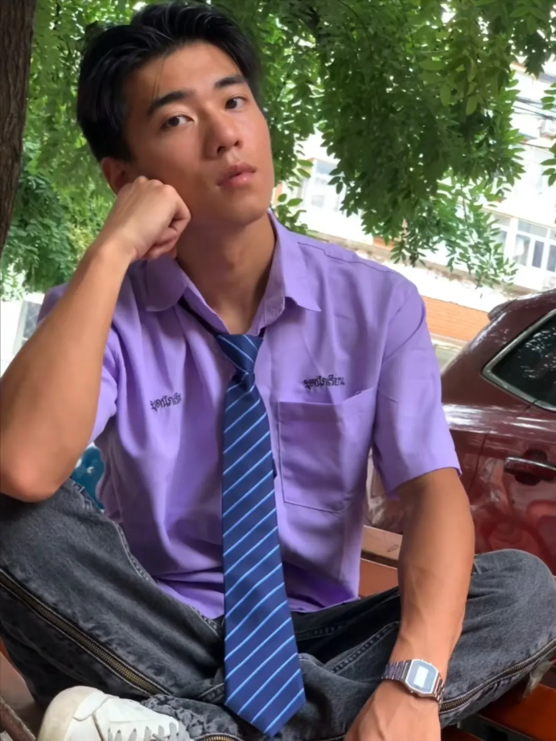 00 后黑皮薄肌男神上线！这身腱子肉太上头了！
