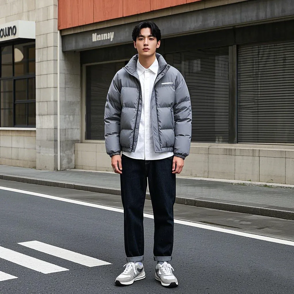 男生“羽绒服 + 衬衫”保暖帅气，新年就穿这 3 套，包帅的！