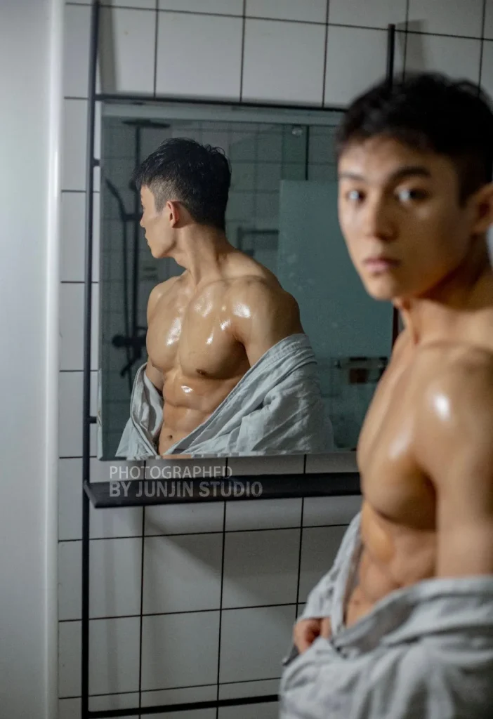 健体运动型男肌肉帅哥，方形大胸肌刀刻腹肌，这身腱子肉太让人羡慕了