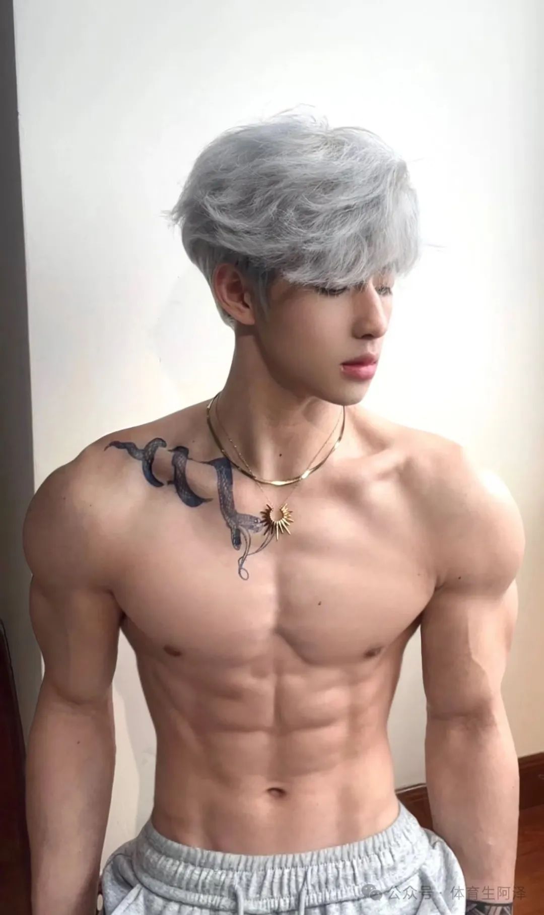 奶狗脸，狼狗身材，八块腹肌超带感......
