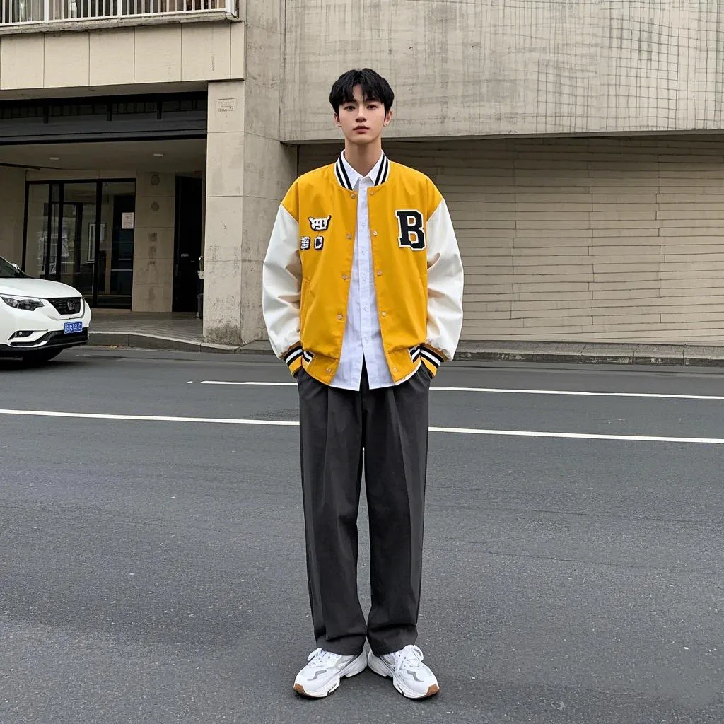 男生春季“棒球服 + 衬衫”穿搭，这 3 套阳光帅气，满满的少年感！