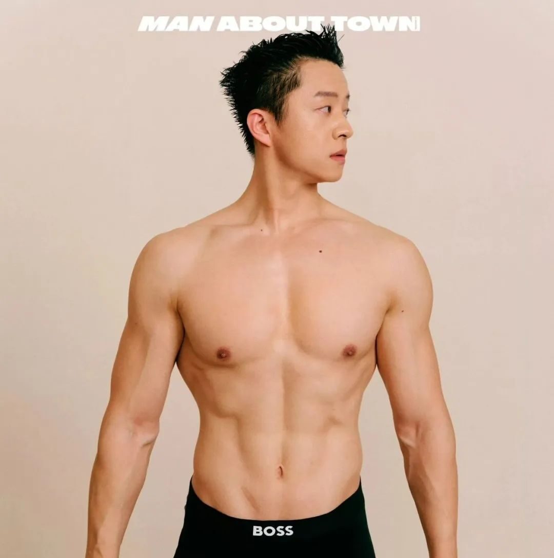 张宏涛首次尝试短发写真，肌肉清爽帅气完全天菜