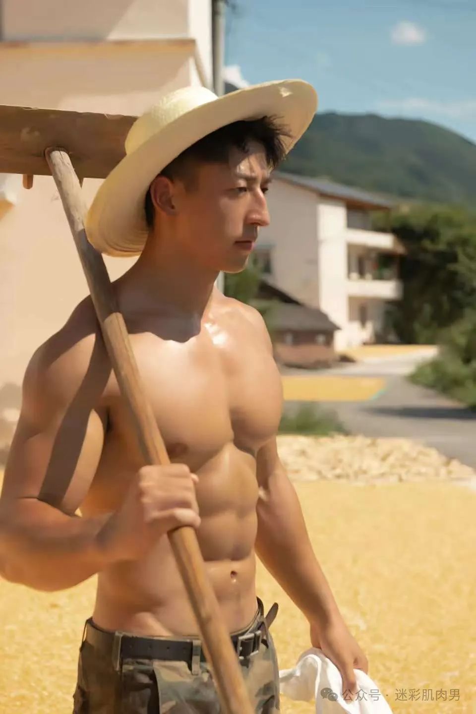 重庆运动男穿灰裤子湿透脱？！粗壮长腿太大太性感了！！