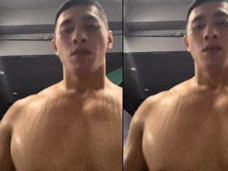 浙江一生煎店老板身材太好被偷拍！寸头爷们开直播太顶了！