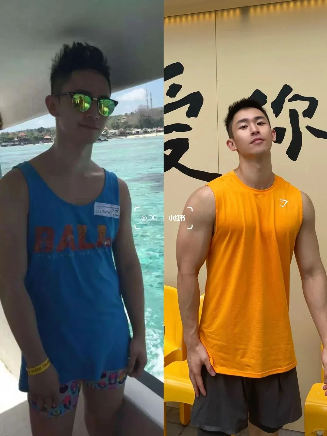 空少坚持 5 年健身蜕变劲爆, 网友: 青春重现太帅了!