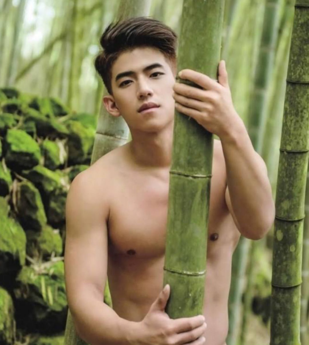 树林中的大鼻子肌肉帅哥 如仙踪林中的精灵