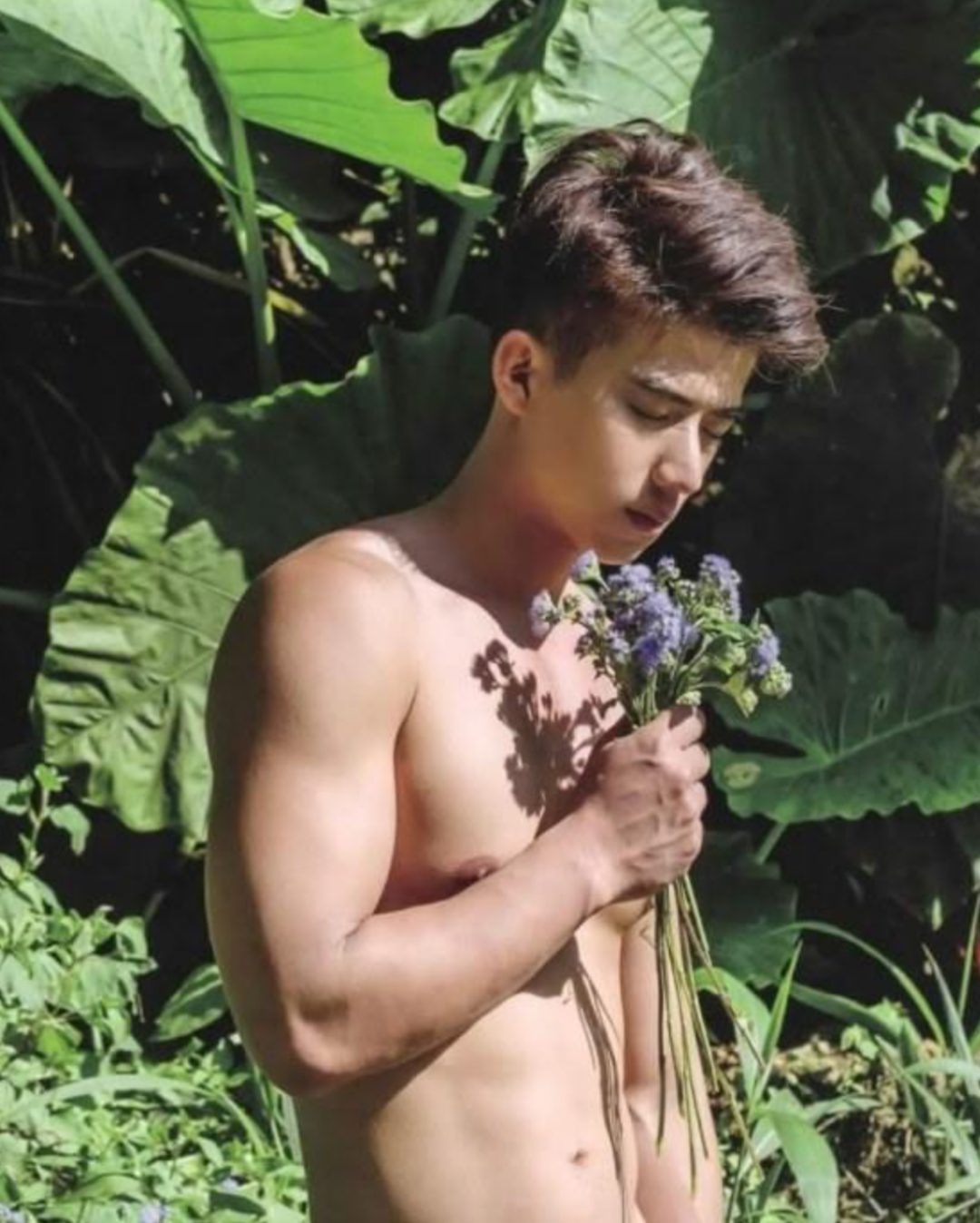 树林中的大鼻子肌肉帅哥 如仙踪林中的精灵