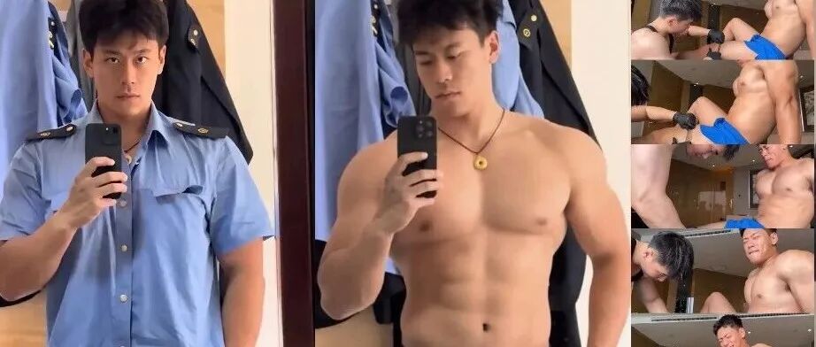 穿黑袜的黑皮肌肉体育生被扒到了！灰裤子泄露真实力！