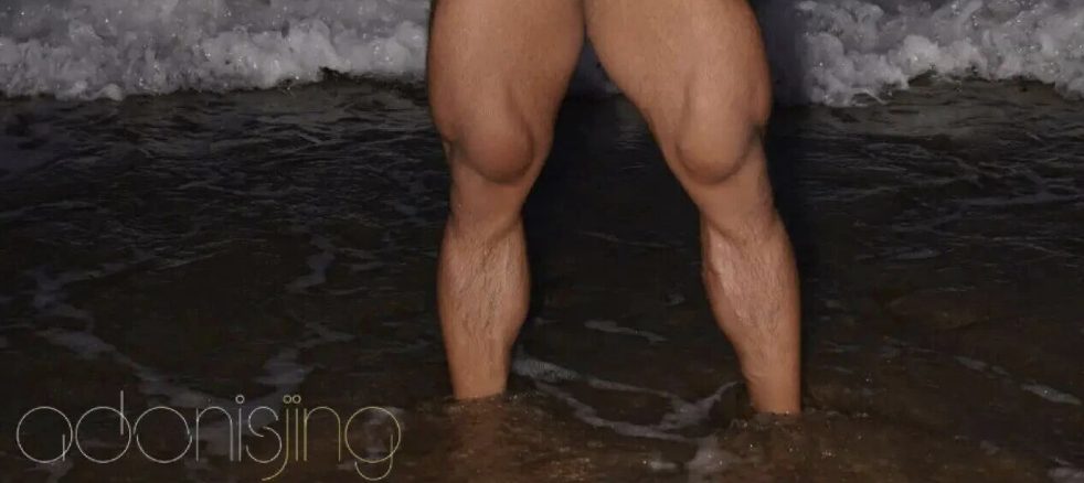 真·筋肉海王 海水浸湿的超壮胸肌 腹毛浓郁黑皮猛男